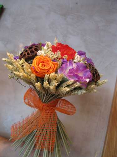 Bouquet composé à l'atelier